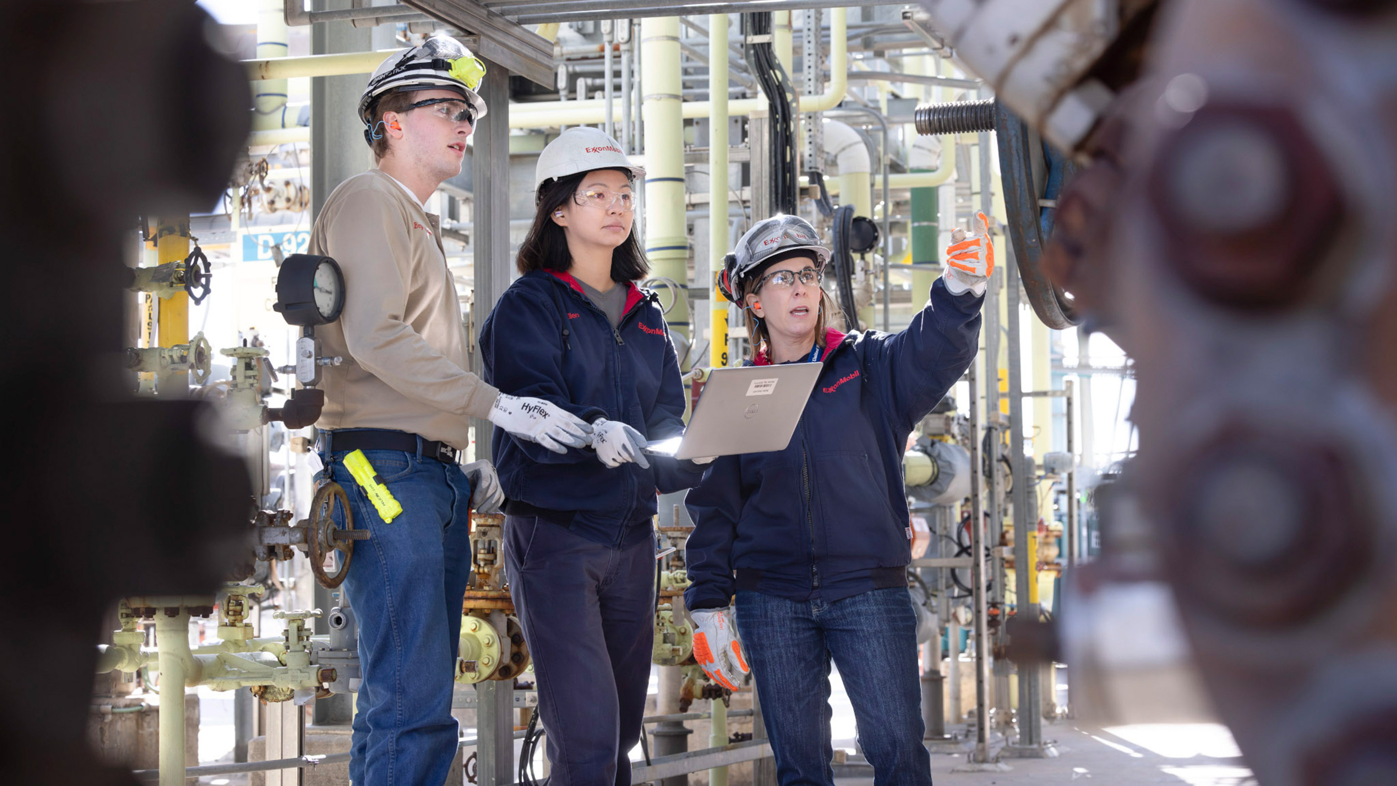 Baton Rouge employees Ben Rugeiro, Ellen Lim, Lindsay Malek