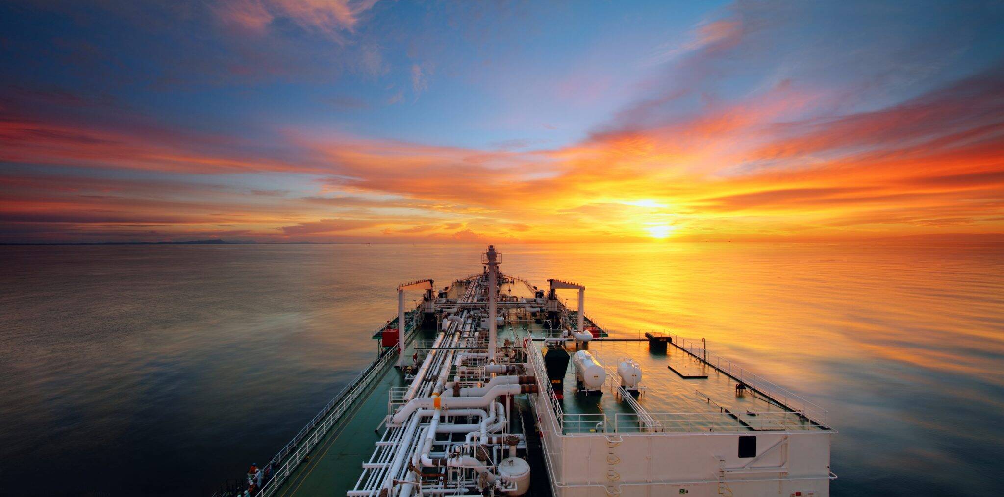 Image Natural gas is easily transported around the world via ship or pipeline.